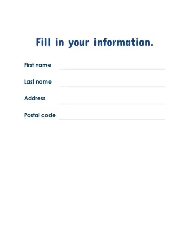 Fill in your information