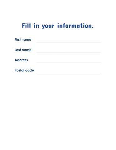 Fill in your information