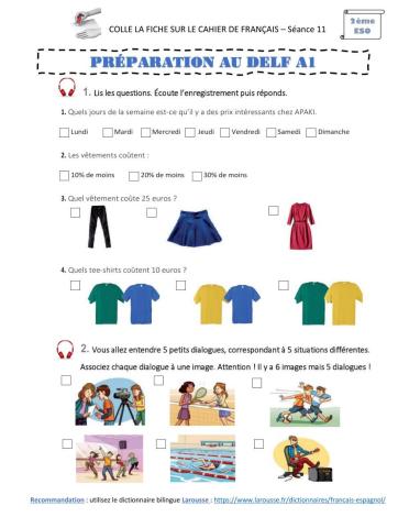 Préparation au DELF A1