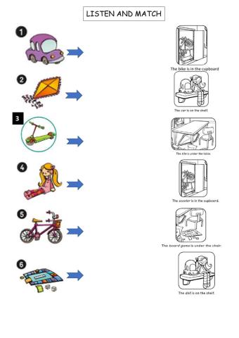 Listen,read and match