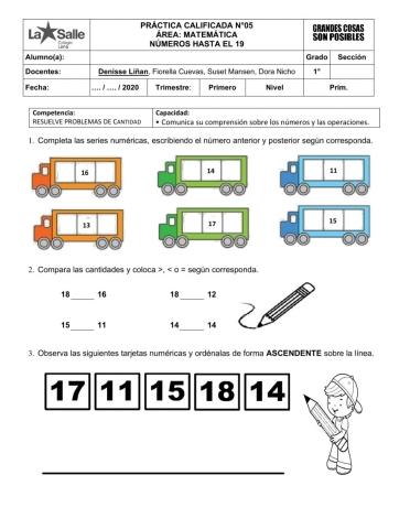 Números hasta el 19