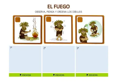 Ordena las secuencias del fuego