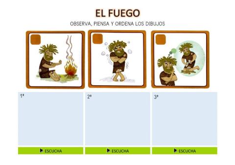 Ordena las secuencias del fuego