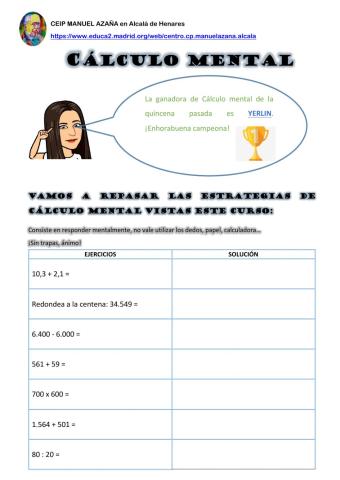 Cálculo mental