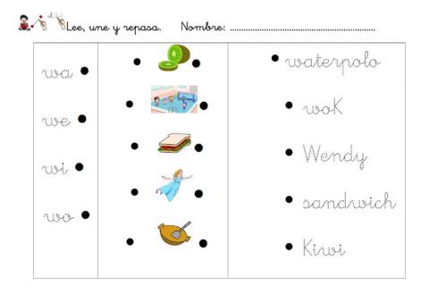 Lectoescritura fonemas            w,x