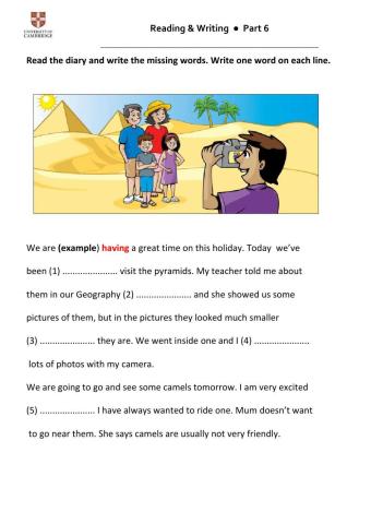 FLYERS reading and writing part 6