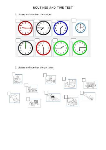 Routines and time test