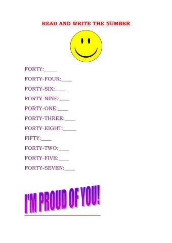 Read and write the number