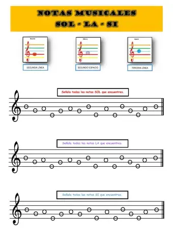 Notas musicales sol-la-si