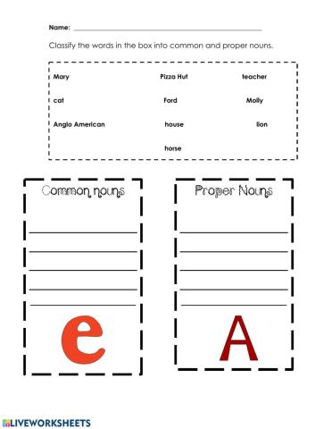 Common and proper nouns