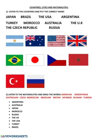 Countries and nationalities