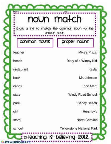 Common-Proper Noun Matching