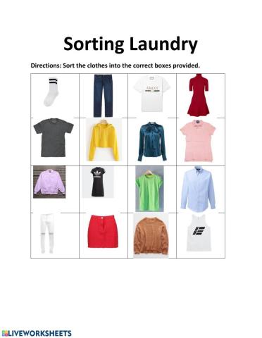 Sorting laundry