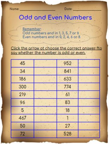 Odd or Even Numbers