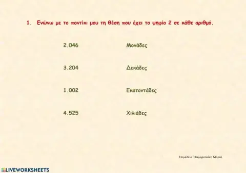 Τετραψηφιοι αριθμοι