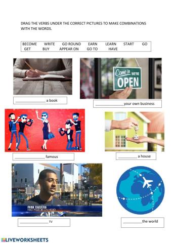 Verb phrases about ambitions