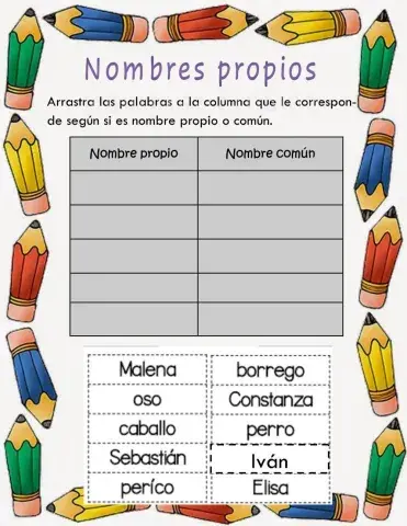 Nombres propios y comunes