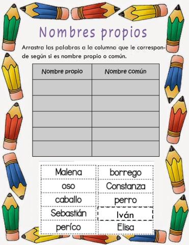 Nombres propios y comunes