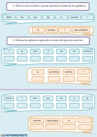 At the summer camp. Clase 2.