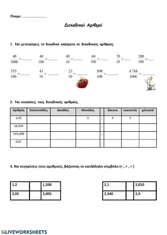 Δεκαδικοί αριθμοί