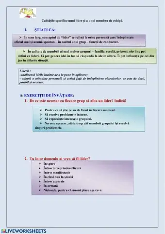 Calitățile unui lider