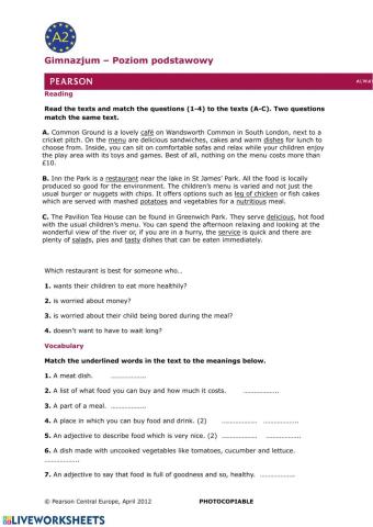 REPETYTORIUM - U7 - żywienie