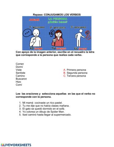 Conjugaciones verbales