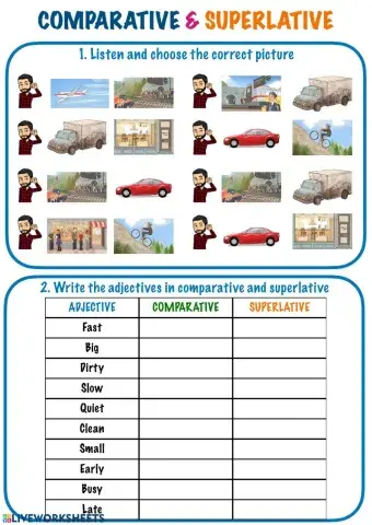 Comparatives and superlatives