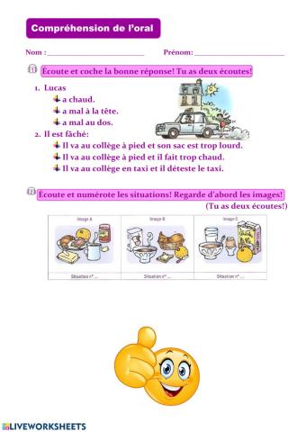 Compréhesion d'oral