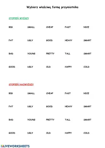 Comparative superlative