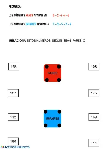 Numeros pares e impares