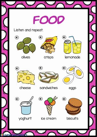 Food 1.1. Listen and repeat