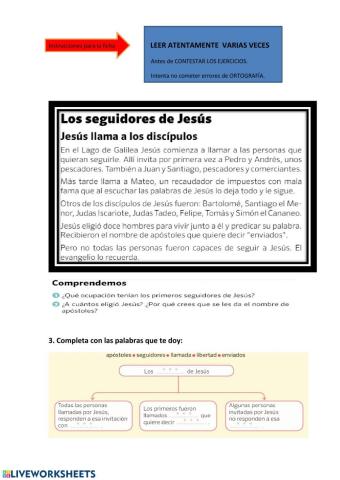 Los discípulos de Jesús