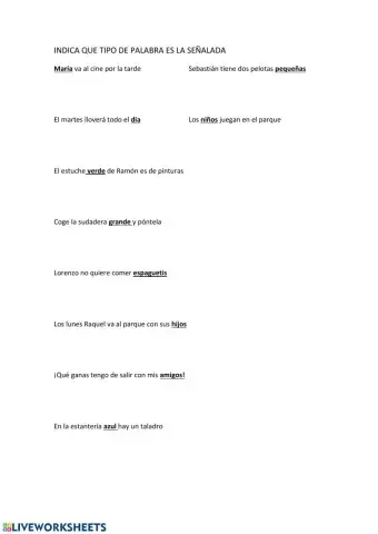 Sustantivos y adjetivos