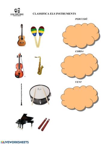 Classifica els instruments