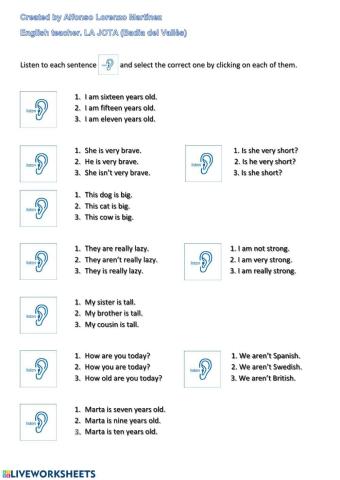 Listening: To Be Present Simple