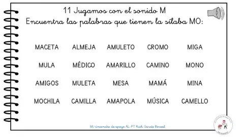 Jugamos con el sonido m