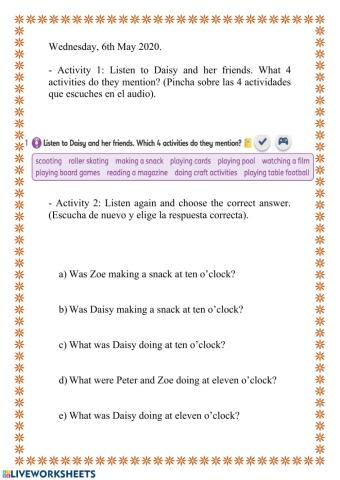 Wednesday,6th May 2020