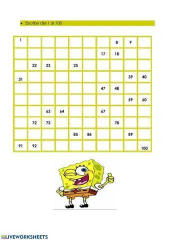 Numeración hasta 100