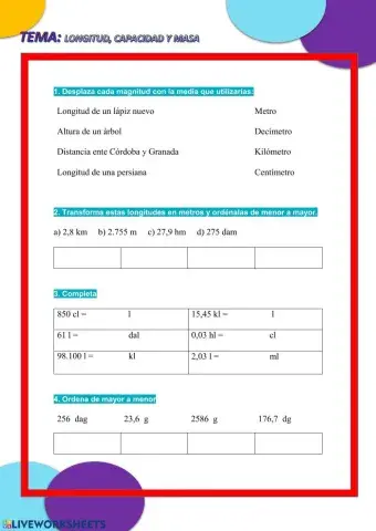 Longitud, masa y capacidad
