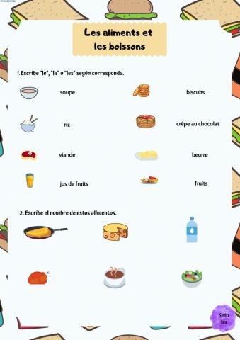Les aliments et les boissons
