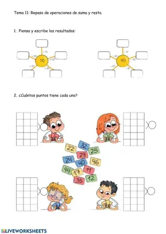 Repaso de operaciones de suma y resta