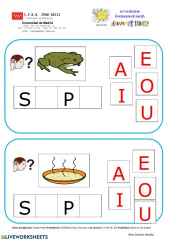 Completa con vocales