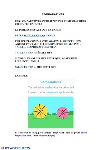 Comparatives and superlatives