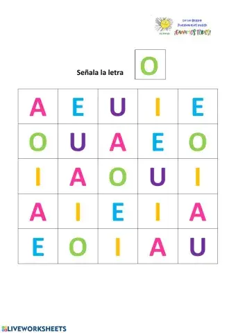 Señala la letra O