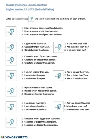 Listening: Comparatives