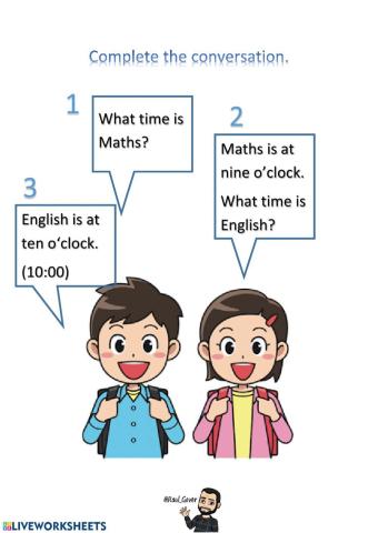 Complete the conversation