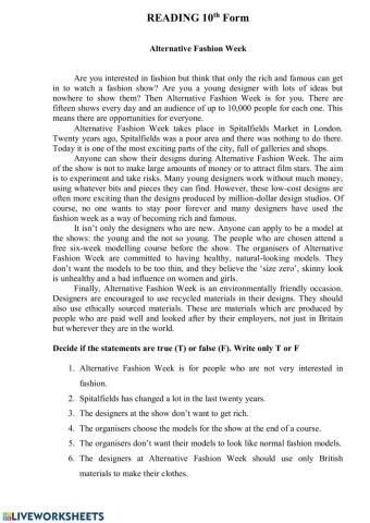 Alternative fashion week