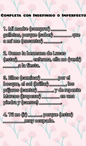 Indefinido O Imperfecto