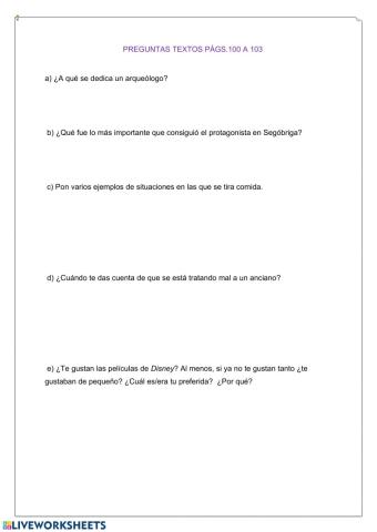 Preguntas pás.100 a 103